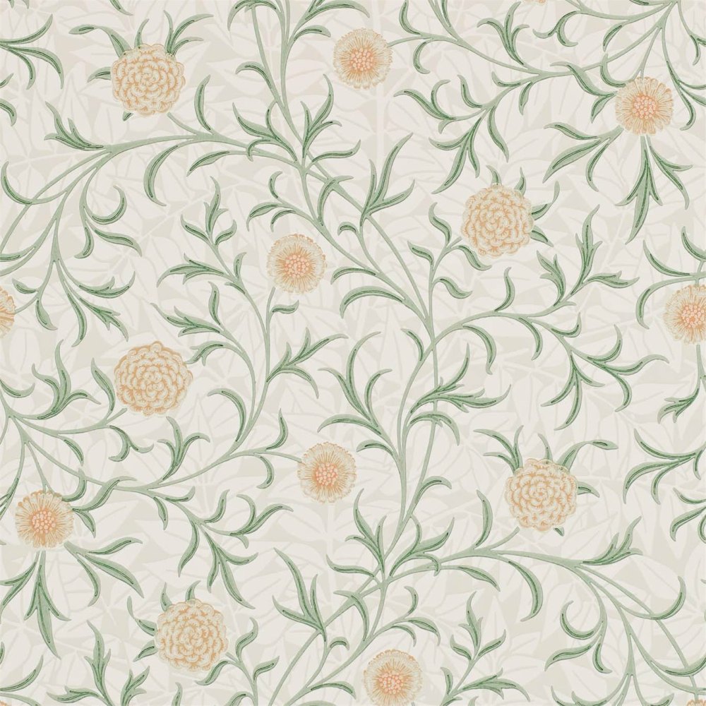 Englische Landhaustapete SCROLL THYME PEAR Von WILLIAM MORRIS ARTE FRESCA