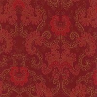 Detailansicht des Replikastoffes SOPHIA, Farbton GOLD/RED (franz. Barockzeit)