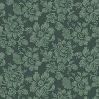 Motivansicht der schwedischen floralen Tapete TURID, Farbe DARK GREEN, bei ARTE FRESCA